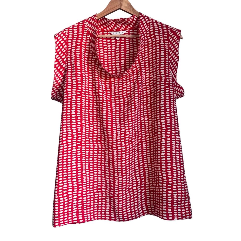 CAbi Madeline Short Sleeve Large Blouse